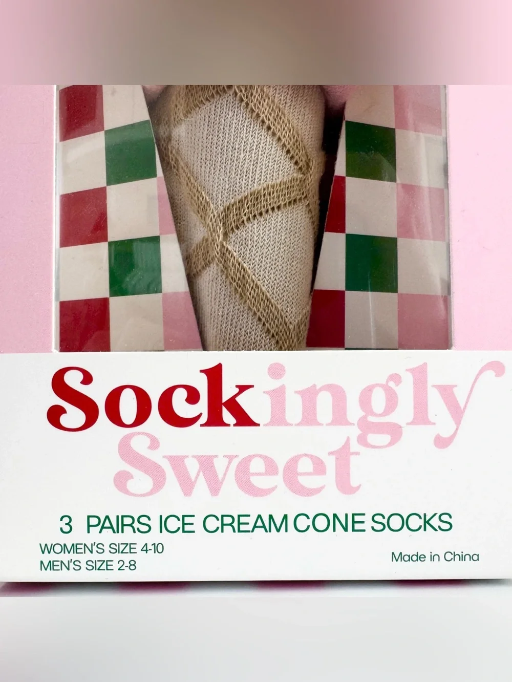 Sockingly Sweet Ice Cream Crew Socks Gift Box Set 3 Pack NWT